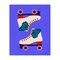 Stupell Industries Bold Roller Skates Canvas Wall Art Design by Jessica Beck